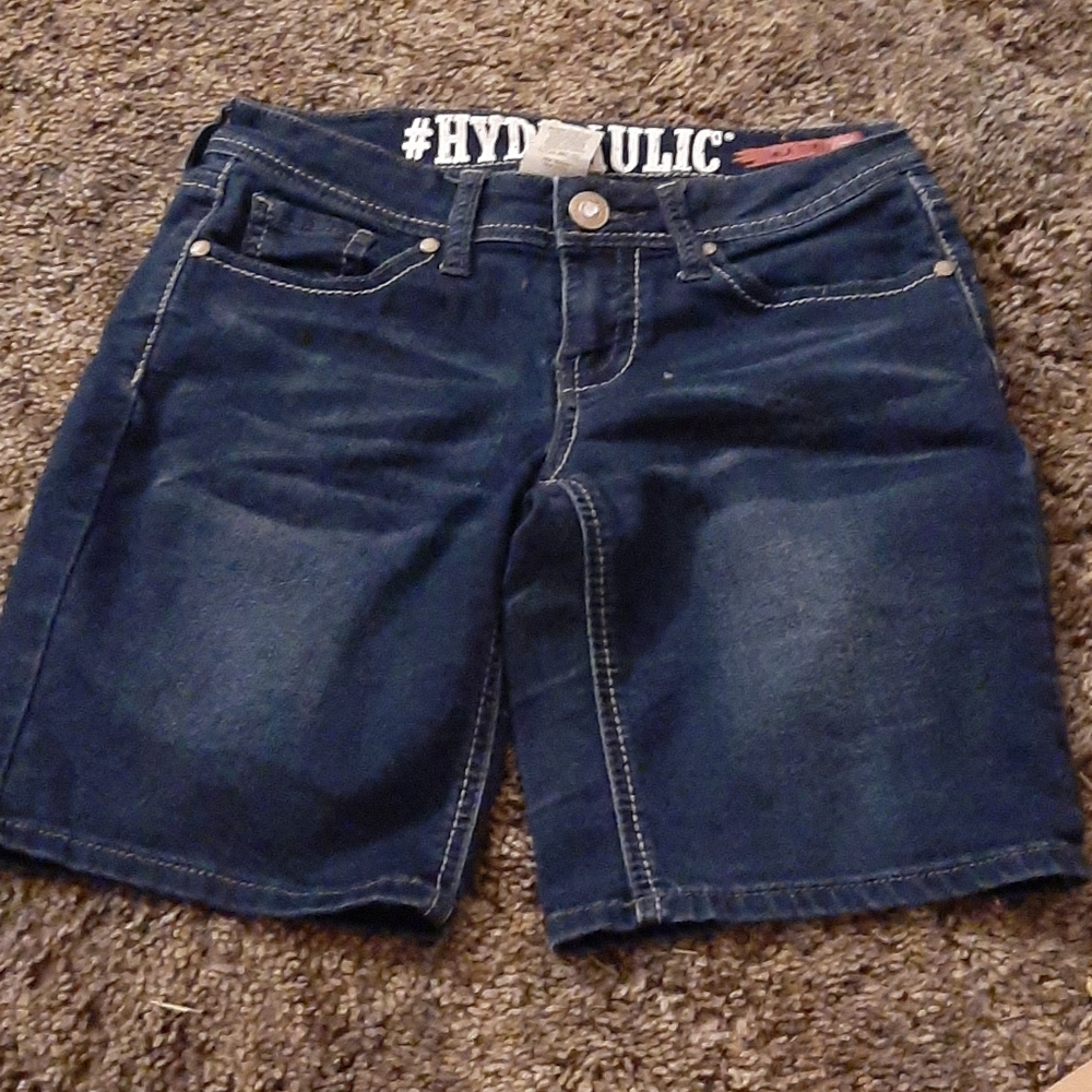 Dark Blue Denim Shorts